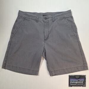 Patagonia Mens Gray Chino Shorts Sz 30 100% Organic Cotton Everyday Comfort Fit
